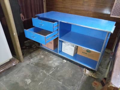 Shop Counter Table for Medical Store or Clinic with 2 deawers
