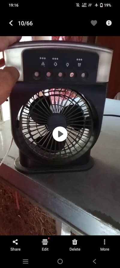mist shower rechargeable fan