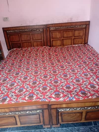 2 Single Bed for sale without Matress