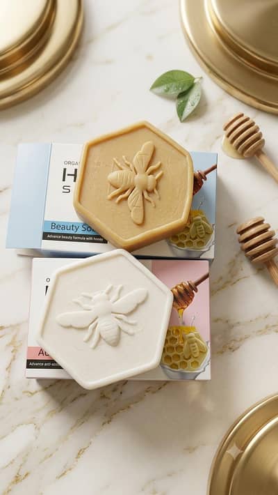 Premium Organic Honey Soap by Pakhal Organics - 90g (Buy 2 Get 1 Free)