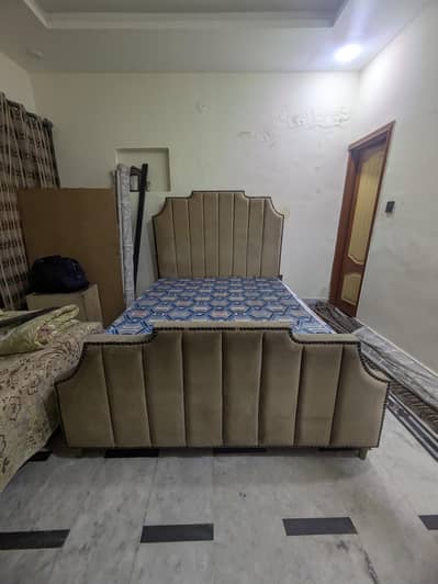 Double bed with side Tables and mattress for sale