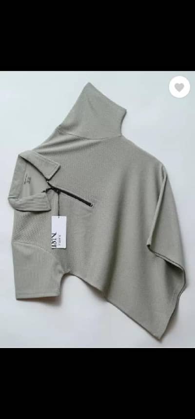 Men Cotton Plain Polo T-Shirt Grey Round Neck