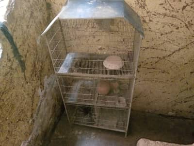 Birds Cages Metal 3 Side Portions Carges