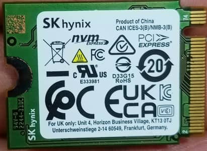 Laptop Harddrive Nvme 256GB (Urgent Sale)