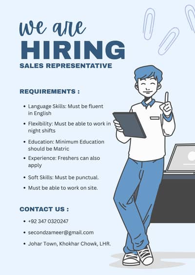 Sales Job for boys & girls