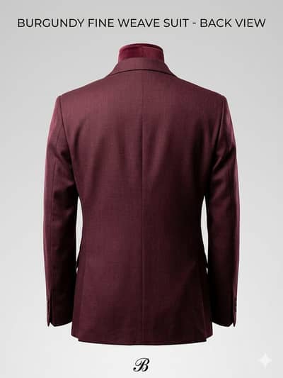 Brand Style Maroon Men's Suit/Blazer with Trouser - Slim Fit coat pant