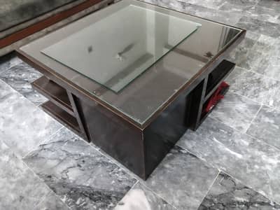 1 large table with 2 small tables