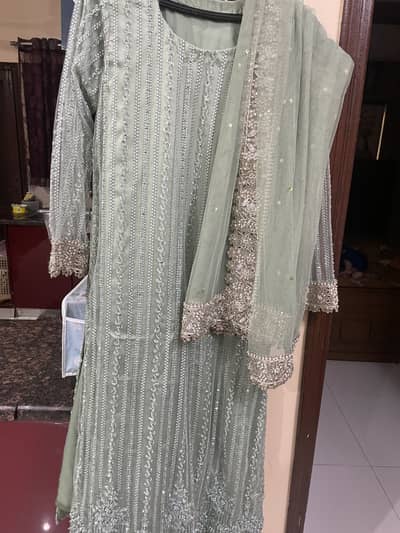 Pista green net dress