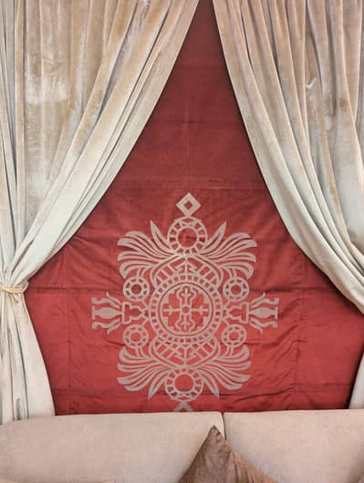Red Beautiful window blinds