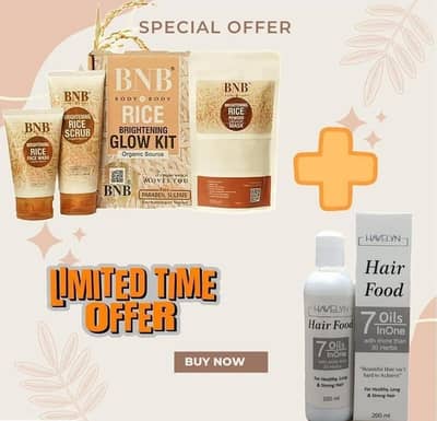 4 in 1 skin glowing facial kit and hair care