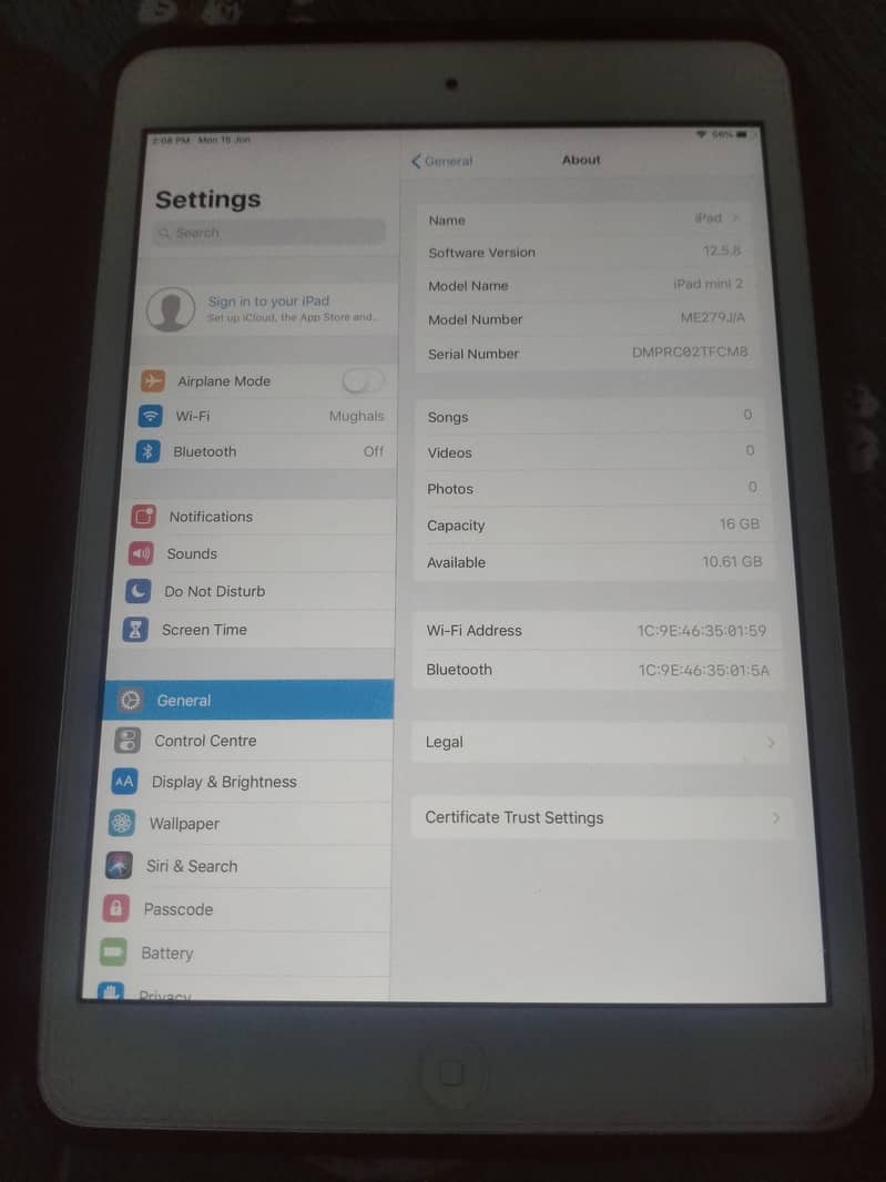 Apple ipad mini 2 0