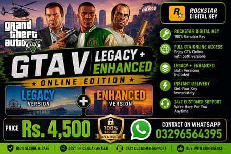 GTA 5 Premium PC Game - Legacy + Enhanced Edition Original