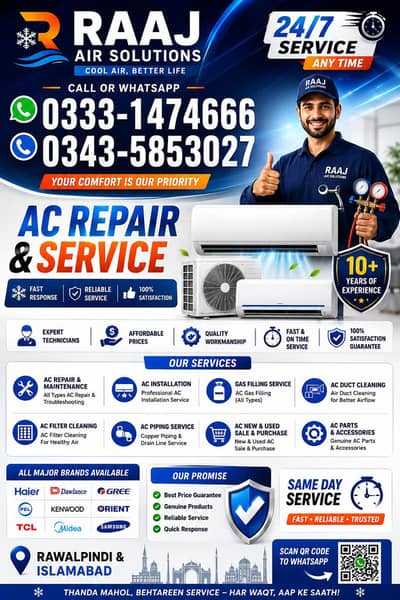 Ac Services / Ac Installation &  Maintenance & Repair & Gas Filling. . .