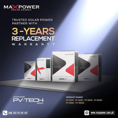 MaxPower 3.5kw  inverter 3 year replacement warranty