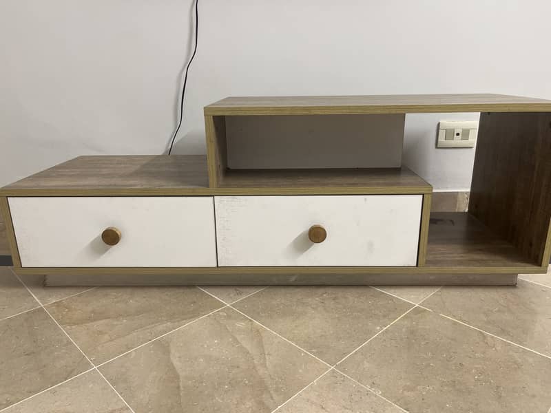 Habbit table console. Double drawer 0