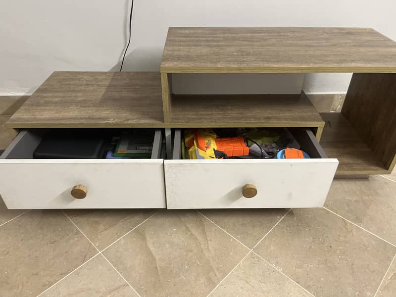 Habbit table console. Double drawer 3