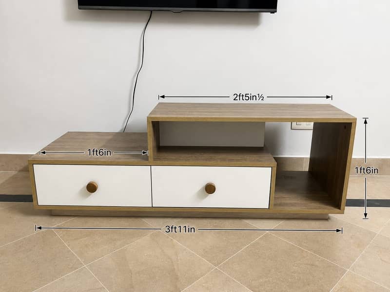Habbit table console. Double drawer 4
