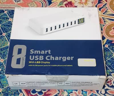 8 Port Smart USB Charger with LED Display