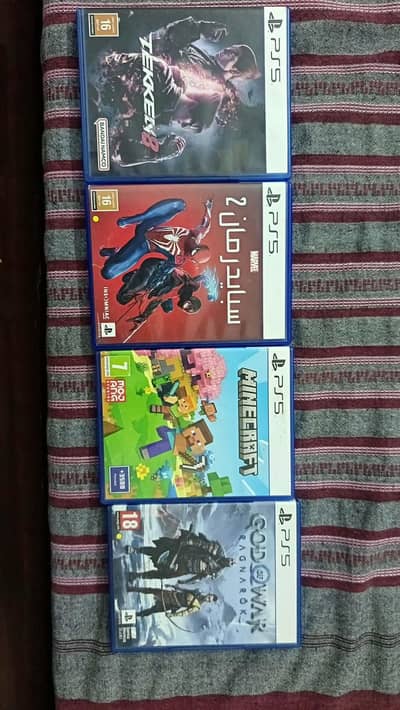 Tekken 8, Spiderman 2, GOd of War Ragnarok, Minecraft