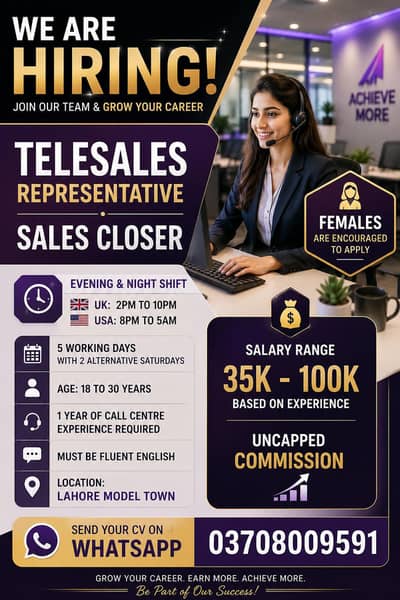 Telesales representative n Sales Closer