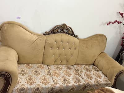 home sofa set 5 seater of wood