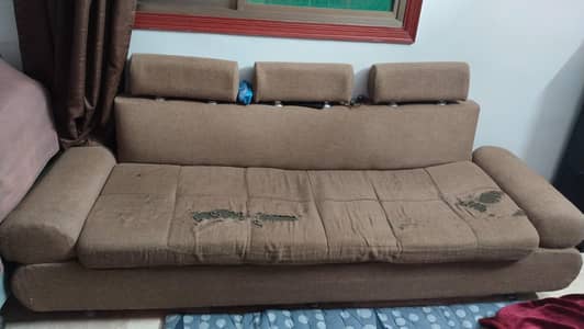 5 Seater solid Wooden Sofa Set. . . . good condition. .