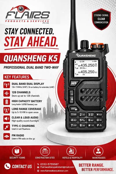 Quansheng UV-K5 Walkie Talkies Dual Band Air Band Encrypted & Digital