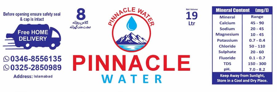 19L Mineral Water Free Home Delivery | F-15, G-13, G-14, G-15,G-16