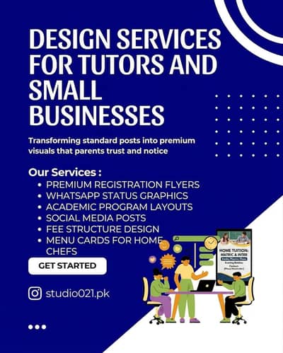 Design services for Small Tutors and Businesses