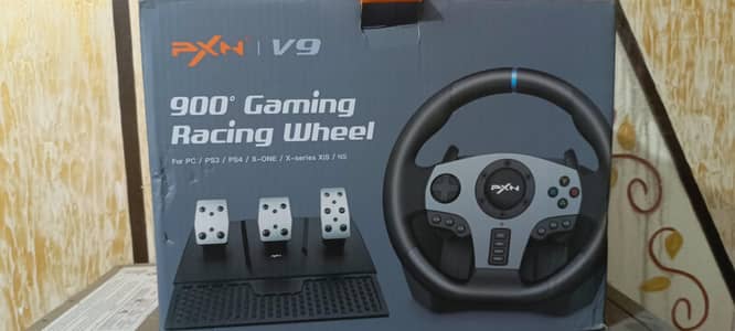 PXN V9 Gaming Steering Wheel 900° Rotation with Gear Shifter