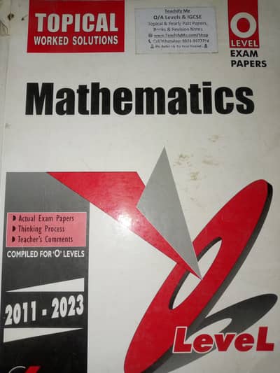 Mathematics Solved Topical Past Papers
