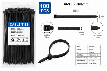 Zip tie for seal plastic bags and other things