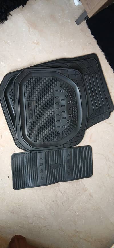 5 Piece Universal Car Rubber Floor Mat Set Sunrise Pattern