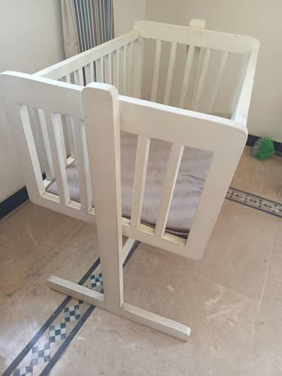 baby swing cot wood