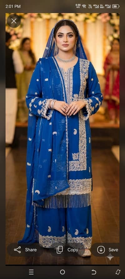 Chiffon embroidery stitche 3 Pcs dress