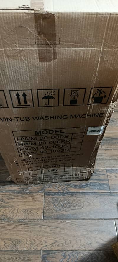 Haier HWM-80-AS Semi Auto Twin Tub Washing Machine -with gear technol