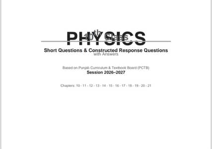 Physics 10th notes . . . short questions and constructe. . pdf Rs. 100 only