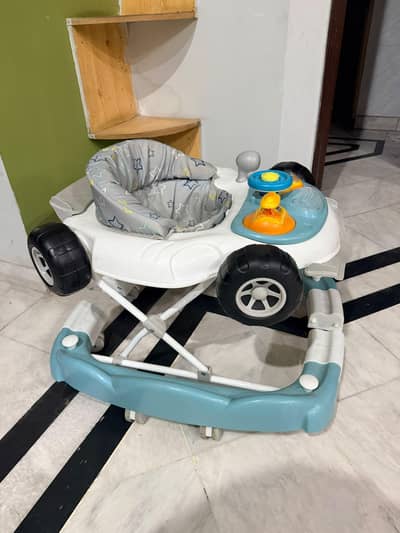 Baby Walker -Car Theme Blue