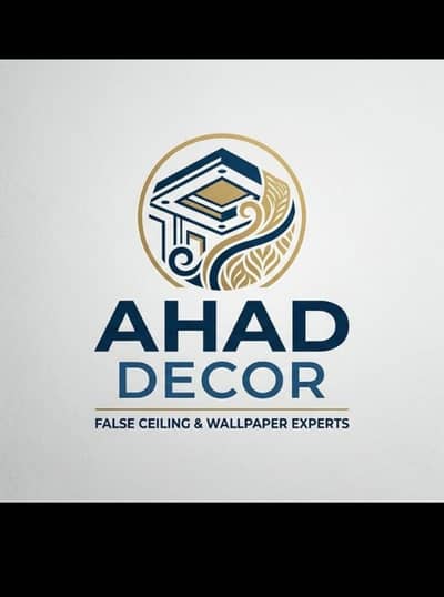 AHAD Decor false ceiling gypsum and Wall paper 