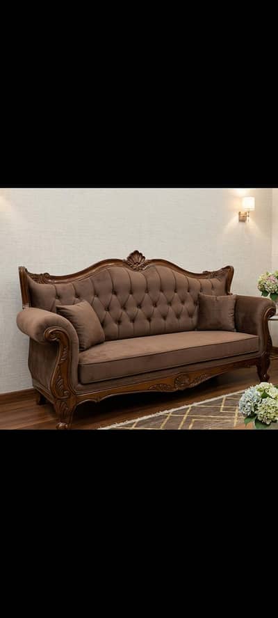 Beautiful wedding sofa set luxury 5 seater pure chinioti