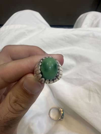 Natural Green Feroza Stone Rings | Rare Green Turquoise