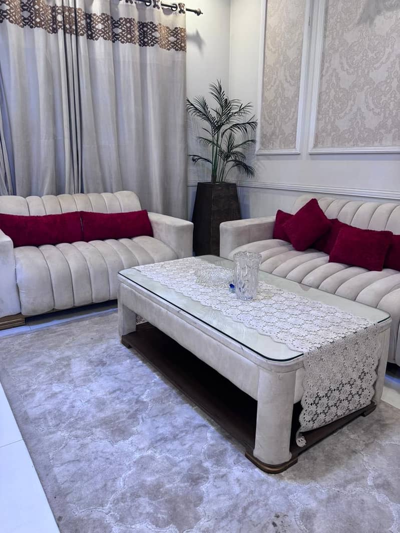 fluffy sofa set 3