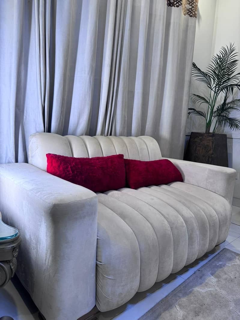 fluffy sofa set 4