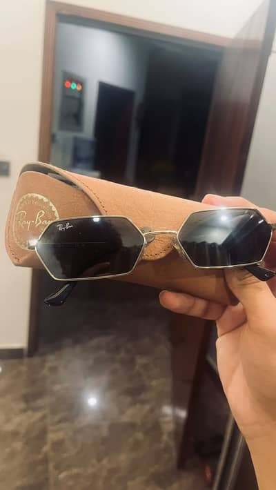Original Ray Ban Yevi (RB3728) Geometric Sunglasses  - Light Gold