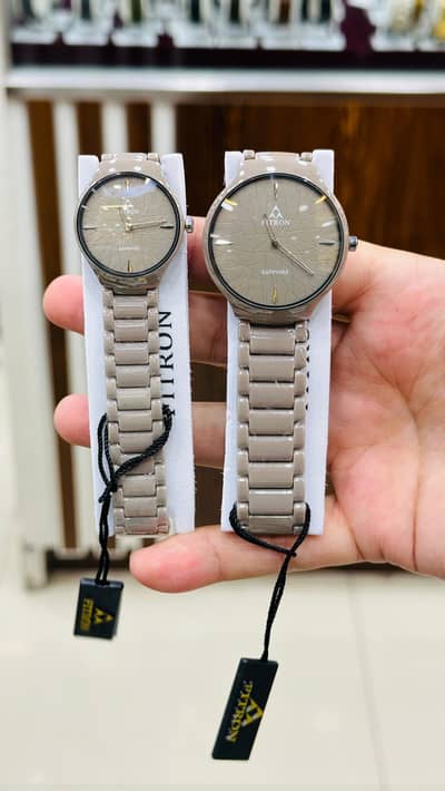 ⌚ Fitron Premium Couple Watch Set –Stylish Matching for Him & Her