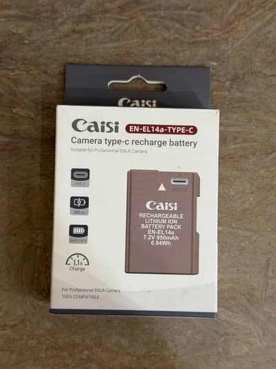 Nikon Caisi EN‑EL14 Type‑C Rechargeable Battery - Power Bank Friendly
