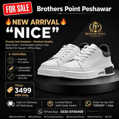 NICE Mens Casual Sneakers - Brand New - COD All Pakistan