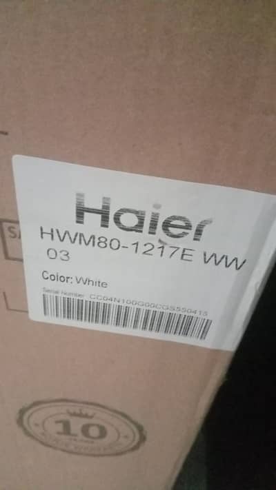 New Brand Haier Washing Machine unused. . .