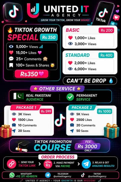 tiktok Instagram YouTube Facebook views like share available here