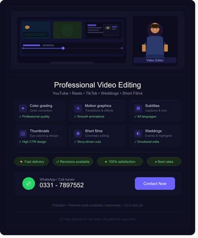 Professional Video Editing Service — Available Now!